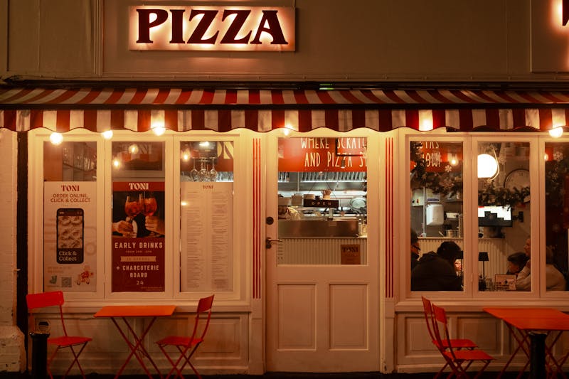 Festive birthday celebration dinner event at Pizza factory